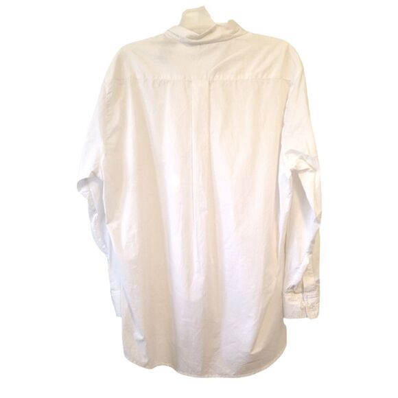 Norma Kamali Classic White Button-Up Shirt Oversized Small Contemporary Modern - Picture 2 of 5